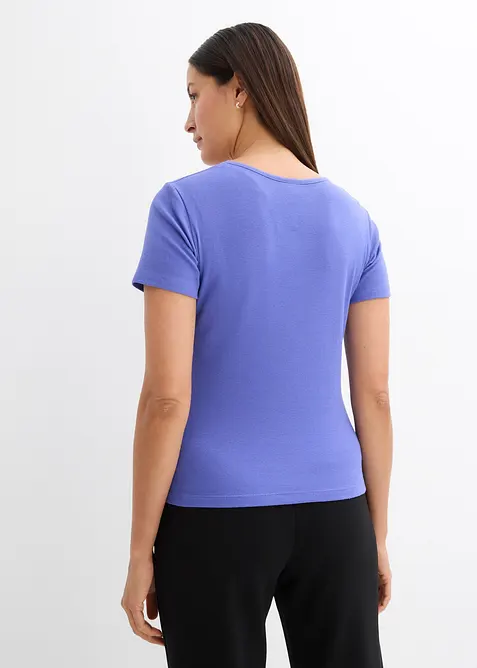Rippshirt mit reiner Bio-Baumwolle (2er Pack), bonprix