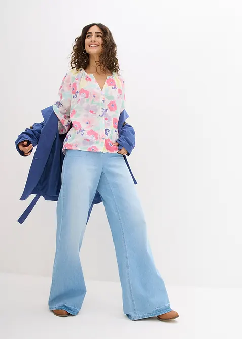 Musselin-Bluse aus reiner Baumwolle, bonprix