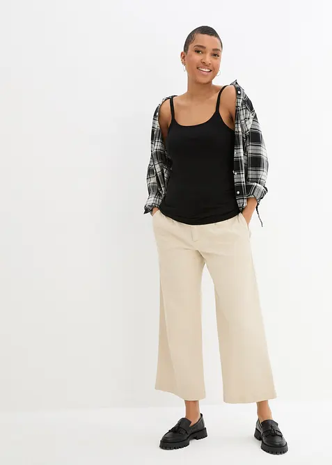 Spaghettiträger-Top aus reiner Bio Baumwolle, (2er-Pack), bonprix