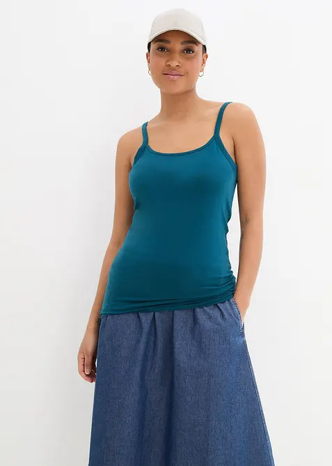 Spaghettitr&auml;ger-Top aus reiner Bio Baumwolle, (2er-Pack), bonprix