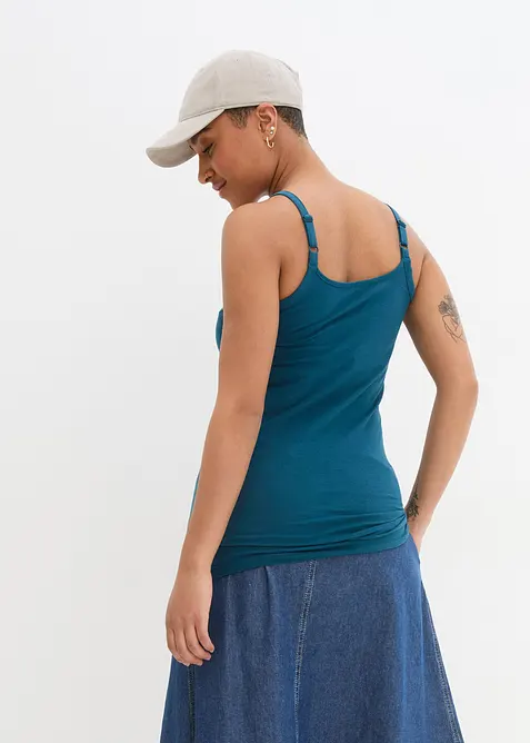 Spaghettitr&auml;ger-Top aus reiner Bio Baumwolle, (2er-Pack), bonprix