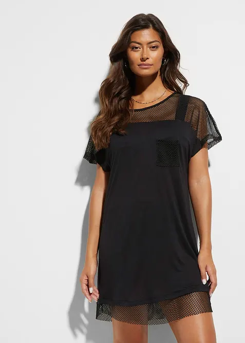 Strand Longshirt aus fließender Viskose, bonprix