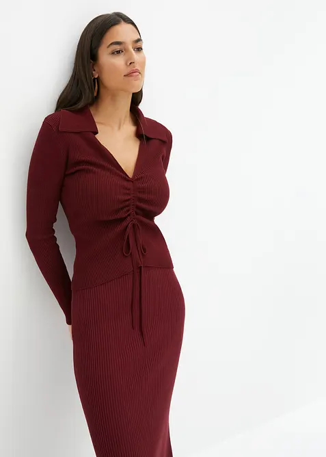 Pull c&ocirc;tel&eacute; fronc&eacute; devant, bonprix