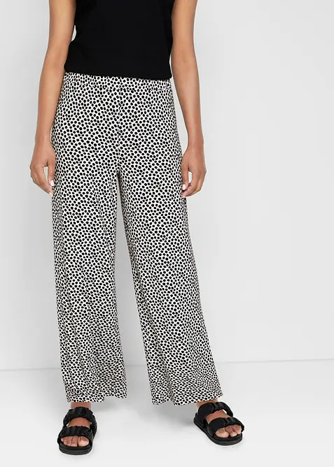 Pantalon palazzo en viscose extensible, bonprix