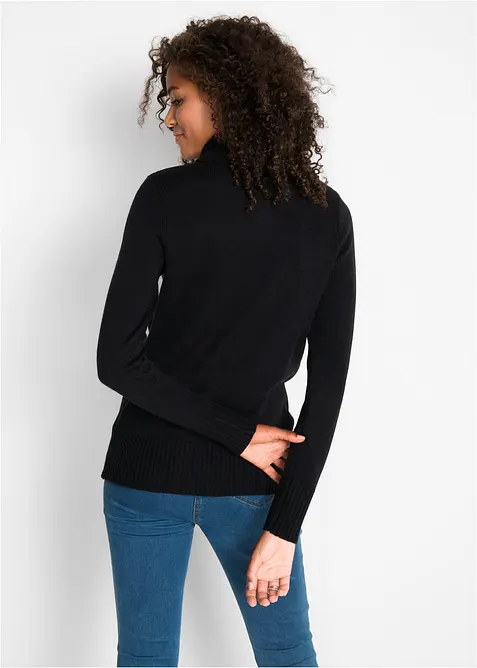 Pull col roulé basique, bonprix