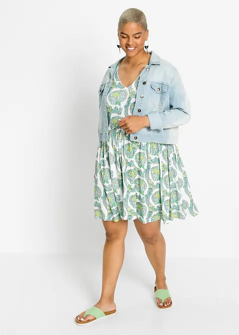 Shirtkleid aus fließendem Viskose-Elasthan-Mix, bonprix