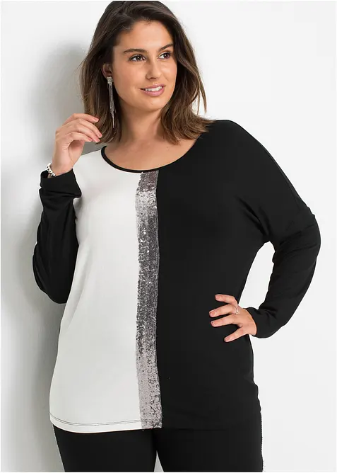 Shirt mit Pailletten, bonprix