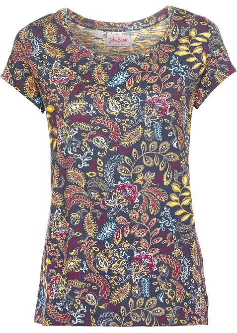 T-shirt coton imprim&eacute;, manches courtes, bonprix