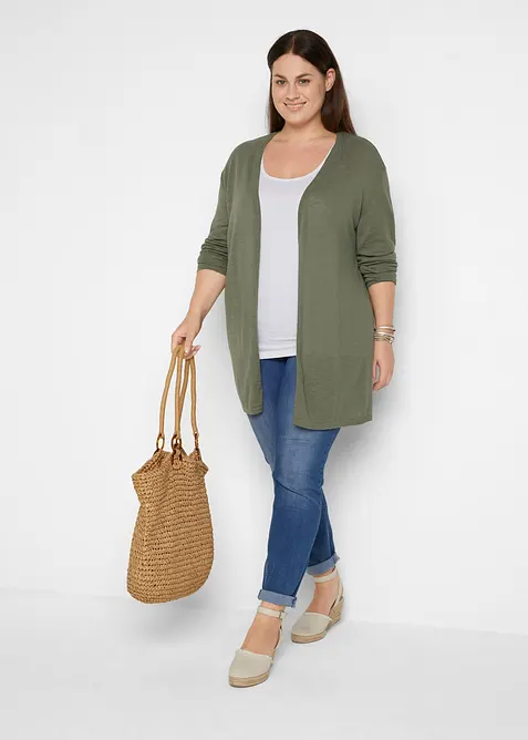 Longstrickjacke, offen, bonprix