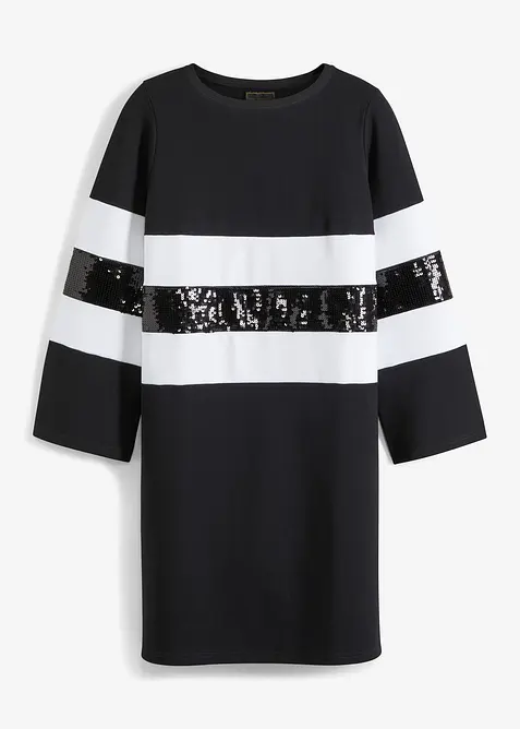 Robe en maille milano à sequins, bonprix