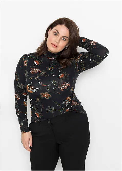 Langarmshirt mit Rollkragen, bonprix