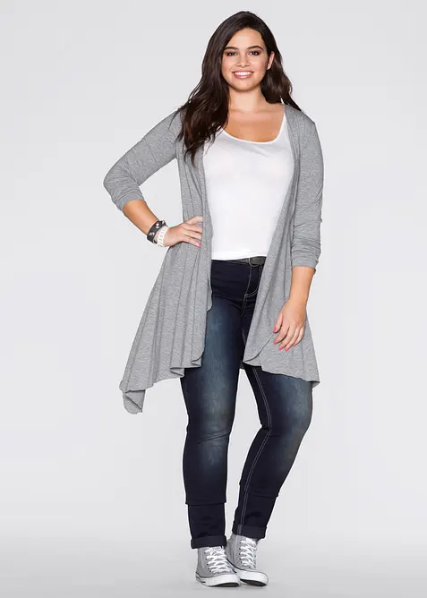 Gilet fluide en viscose m&eacute;lang&eacute;e, bonprix