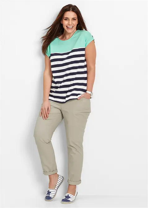 Kurzarm-Flammgarn-Shirt, bonprix