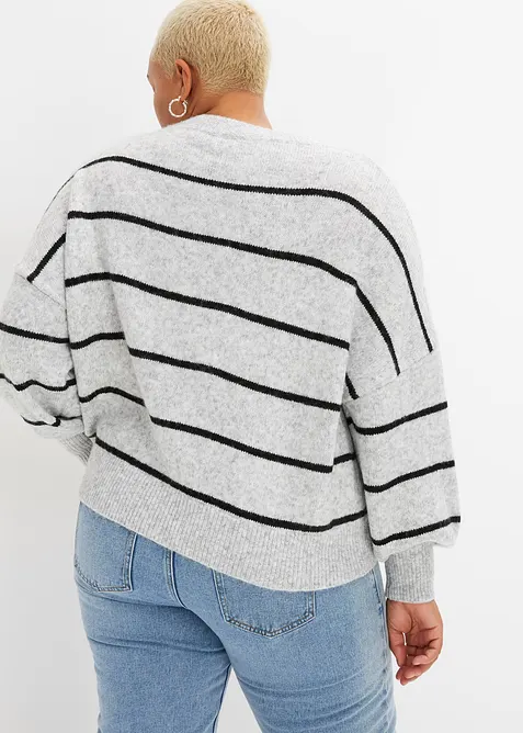 Gestreifter Pullover im Oversized Fit, bonprix