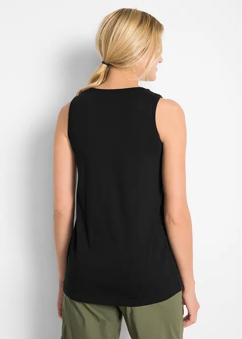 Top coton à dentelle, bonprix