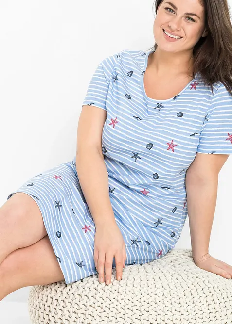 Kurzes Nachthemd aus reiner Baumwolle, bonprix