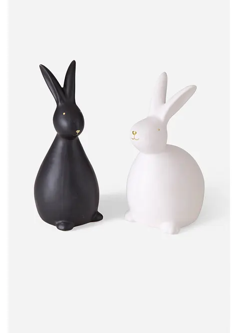 Figurine d&eacute;co lapins (lot de 2), bonprix
