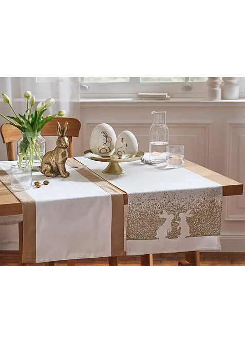 Figurine d&eacute;co lapin dor&eacute;, bonprix