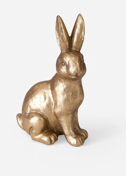 Figurine d&eacute;co lapin dor&eacute;, bonprix