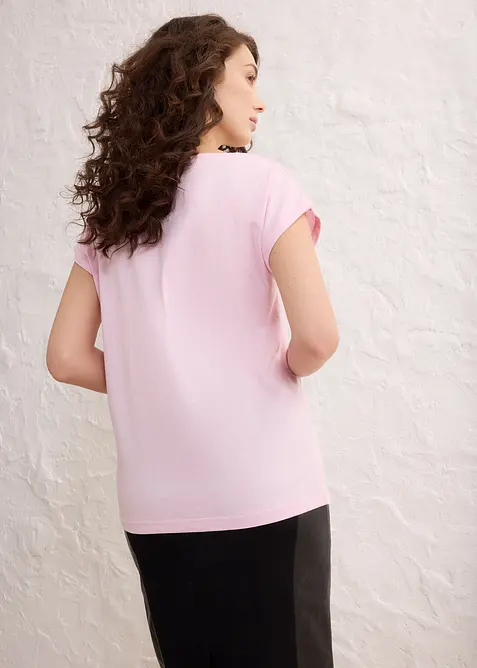 Shirt mit Seidenanteil, bonprix