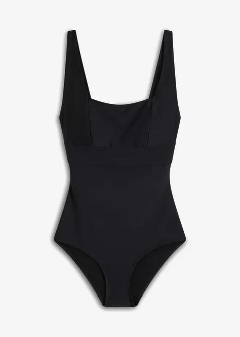 Medium Shape-Badeanzug mit eckigem Ausschnitt, bonprix