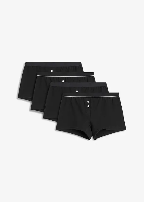Damen Boxer mit Bio-Baumwolle (4er Pack), bonprix