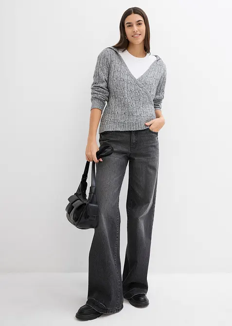 Kapuzenpullover mit asymmetrischem Saum, bonprix