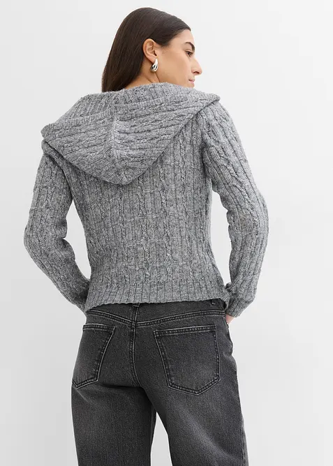 Kapuzenpullover mit asymmetrischem Saum, bonprix