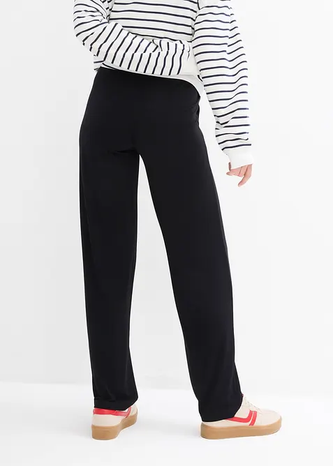 Pantalon de grossesse en jersey, ceinture smock&eacute;e, coupe droite, bonprix