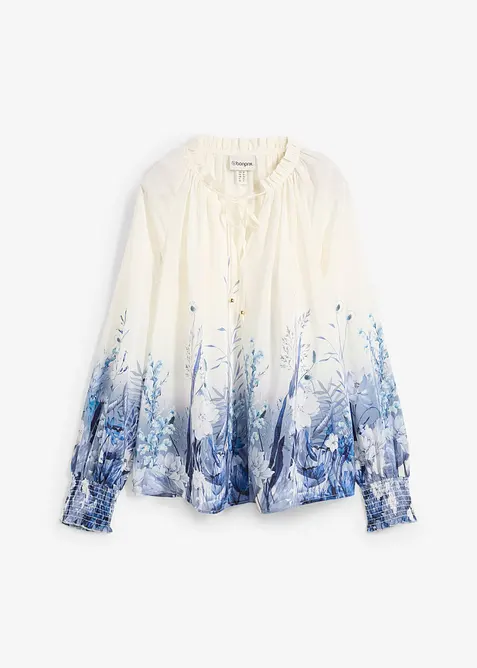 Bluse mit Seidenanteil, bonprix
