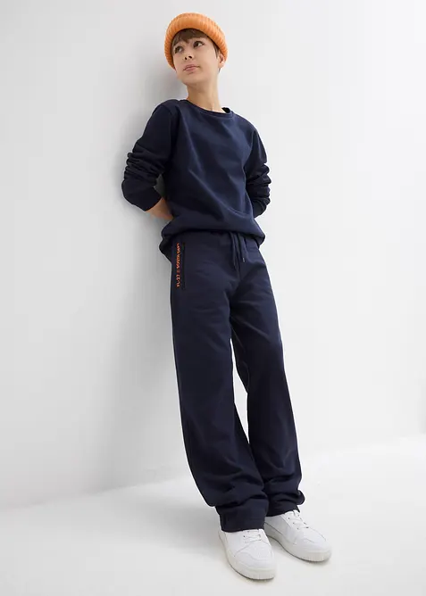 Lot de 2 sweats doux en coton mélangé, bonprix