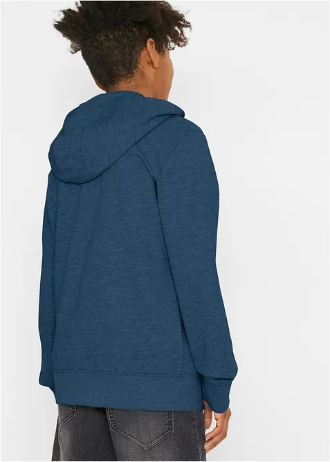 Sweat zipp&eacute; &agrave; capuche, 100% coton, bonprix