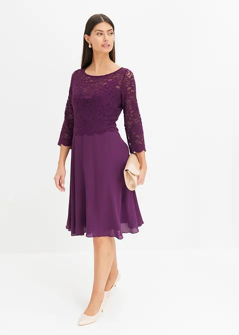 Minikleid mit Spitze, bonprix