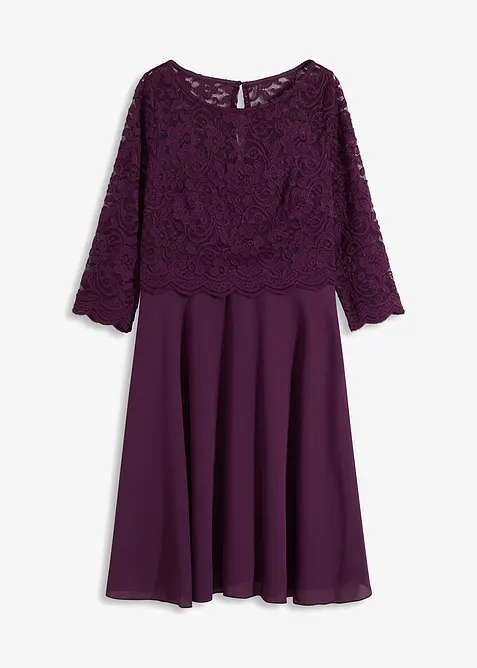 Minikleid mit Spitze, bonprix