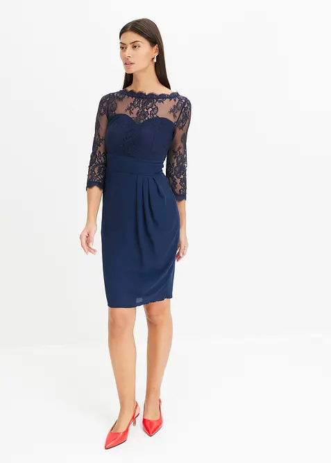 Minikleid mit Spitze, bonprix