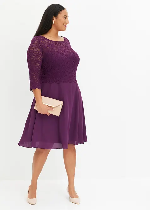 Mini-robe &agrave; dentelle, bonprix