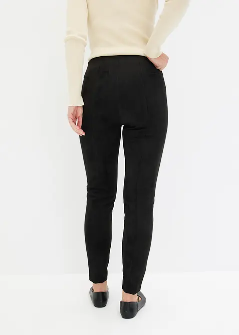 Velourlederimitat-Hose mit Bequembund, bonprix