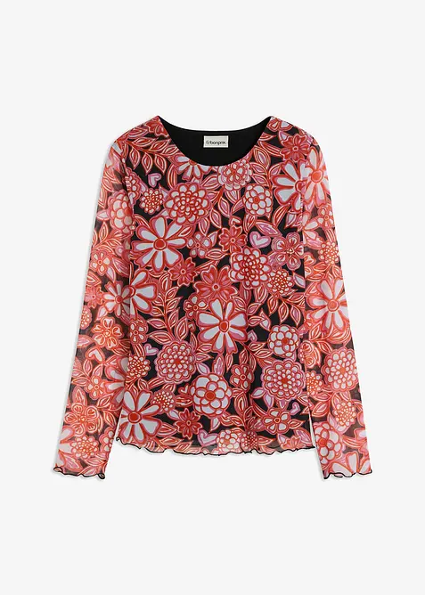 T-shirt manches longues en mesh, bonprix