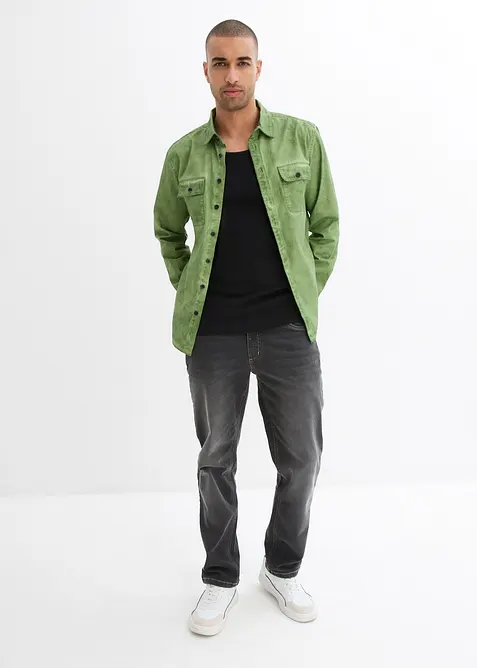 Chemise aspect délavé, 100% coton, bonprix