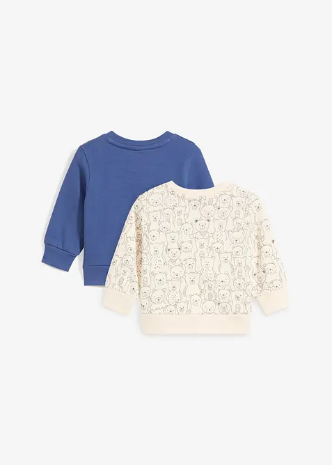 Lot de 2 sweats 100% coton, bonprix