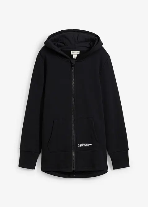 Sweat zipp&eacute; en doux coton m&eacute;lang&eacute;, bonprix