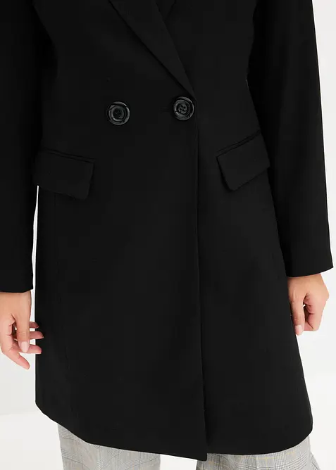 Blazer long &agrave; col V, manches longues, bonprix