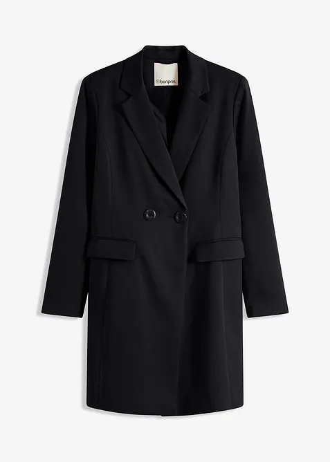 Blazer long &agrave; col V, manches longues, bonprix