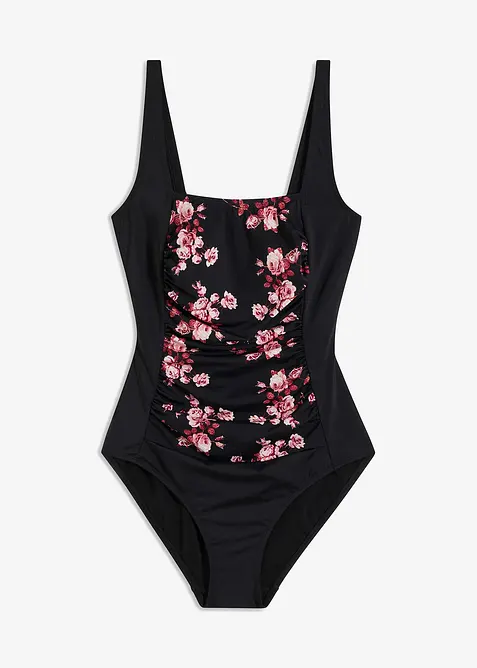 Medium Shape-Badeanzug mit eckigem Ausschnitt, bonprix