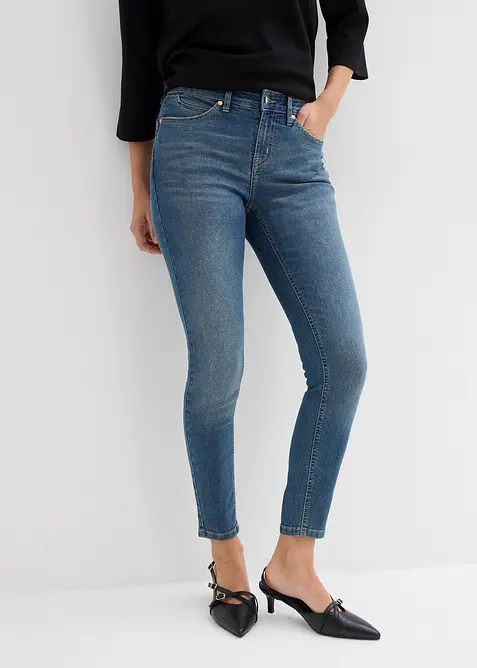 Jean skinny taille mi-haute, extensible, bonprix