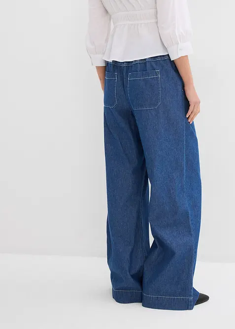 Wide-Leg-Jeans, Mid Waist, Bequembund, bonprix