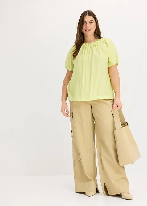 Blouse à effet froissé texturé, bonprix