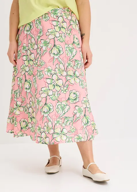 Midirock aus fließendem Viskose-Mix, bonprix