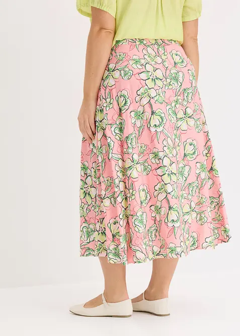 Midirock aus fließendem Viskose-Mix, bonprix