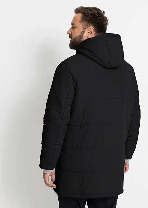 wattierter Stepp-Parka mit aufgesetzten Taschen und abnehmbarer Kapuze, bonprix